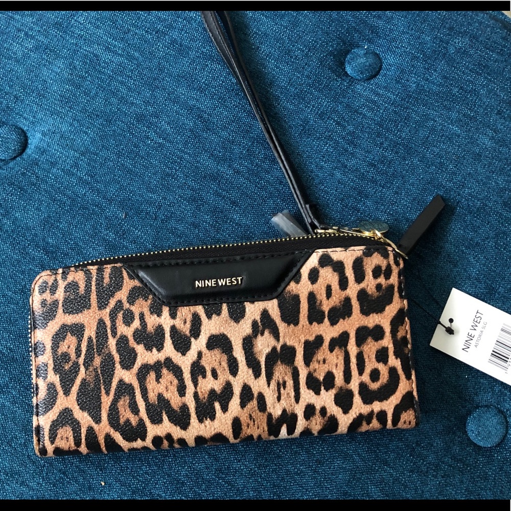 Nine West Leopard Print Wristlet